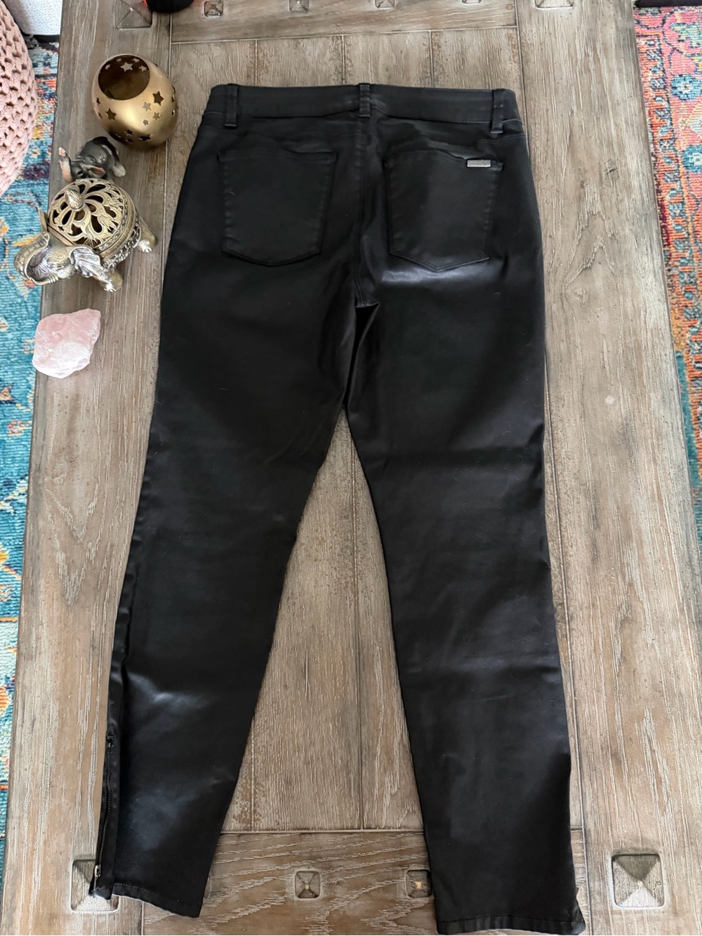 White House Black Market Black Coated Skimmer Pants - Picture 7 of 12